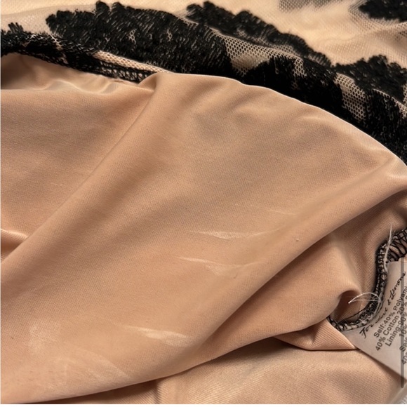 For Love & Lemons Ethereal Crop Top Nude/Black - Picture 5 of 8